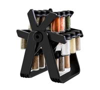 Suyue Y Organizador giratorio de especias con 18 tarros, organizador de condimentos para gabinete, organizador giratorio de especias para gabinete, cocina, despensa, encimera, organizador de botiquín