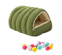 SUYUKU Cama para gatos dormidos de invierno cálida cueva para gatos con acolchado extraíble lavable cómoda casa para mascotas para gatitos, gatos, perros (verde, 48 x 30 x 20 cm)