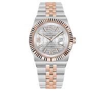 SUZAKU Nuevo Reloj de Hombre Movimiento automático japonés Caja de Acero Inoxidable 10BAR Resistente al Agua Luminoso Casual Reloj de Hombre con Fecha (Oro y Blanco)