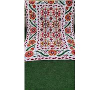 Suzani - Colcha bordada de algodón indio que da una textura suave y da un aspecto elegante al interior de tu habitación