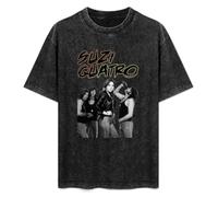 Suzi Quatro Suzi Quatro'73 Hard Rock Black and White T T-Shirt Black 3XL