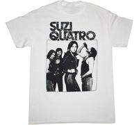 Suzi Quatro Suzi Quatro'73 Hard Rock The Pleasure Seekers New White T-Shirt Men's