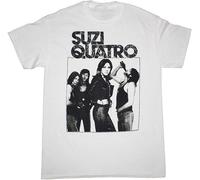 Suzi Quatro Suzi Quatro'73 Hard Rock The Pleasure Seekers New White T-Shirt Men's