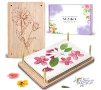 Suziko Gran set de prensa de flores para adultos y niños, set de mantenimiento de plantas de flores, medidas: 27,4 x 17,5 cm, arte y manualidades para adultos, prensa de hojas, prensa de flores, gran