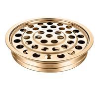 Suzile Bandejas de comunión para iglesias, juego de platos de comunión de plata, juego de bandejas de comunión de acero inoxidable, suministros de comunión, tapa no incluida (dorado)