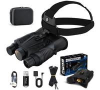 SUZLAZYR Gafas de visión nocturna montadas en la cabeza, prismáticos de visión nocturna a todo color de 2.5 K para adultos, ahorro de fotos y videos habilitados para aplicaciones, función GPS, zoom