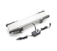 SUZLAZYR Mini Cinta transportadora eléctrica de Escritorio de 10 x 50 cm Dispositivo de Experimento de fricción con Modelo de Ascensor para Hacer uno Mismo Velocidad Ajustable de 0 a 116 RPM