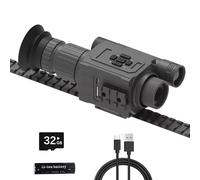 SUZLAZYR Mira telescópica Digital de visión Nocturna NK008 para Caza, cámara monocular infrarroja HD de 1080p, Zoom Digital de 5X e iluminador infrarrojo de 850 lúmenes Integrado.