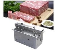 SUZLAZYR Molde para prensar jamón para fiambres, Molde para prensar fiambres de Acero Inoxidable con Resorte de compresión Doble para Hacer sándwiches caseros,1000g