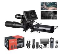 SUZLAZYR Visor de visión Nocturna, Iluminador infrarrojo de 850 NM Cámara Digital para Caza, Pantalla de 4,3 Pulgadas, Visión de 200 m de Noche, para Visor con Ocular de 35-45 mm