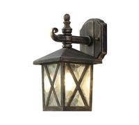 SUZNIU Apliques Pared Exterior, Aplique Pared Interior Vintage, E27 Aplique Exterior, Lampara Exterior Pared, Vidrio y Aluminio, Para Patios Porche Terraza, IP44, 40W, No Incluidas Bombillas