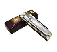 Suzuki Folkmaster 1072 10 Agujeros Armónica Diatónica Estándar Principiante Blues Arpa Gaita Clave de A/Ab/B/Bb/C/D/Db/E/Eb/F/F#/G Instrumento Musical… (Clave de F)