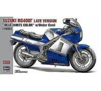 Suzuki RG400 Late Versión Azul/Blanco Color W/ Under Cowl Motorbike 1:12 Kit