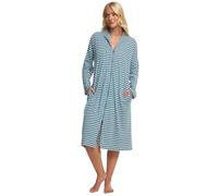 Suzy & Me Albornoz 100% algodón con cremallera para mujer, verde oscuro, 42-44