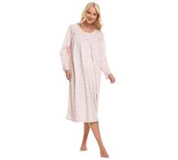 Suzy & Me Camisón de forro polar suave de manga larga para mujer, Pétalo rosa, 48-50