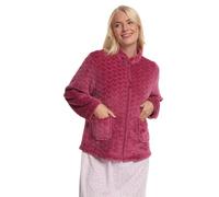 Suzy & Me Chaqueta de cama con cremallera en relieve de corazón para mujer, Frambuesa, 20-22