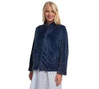 Suzy & Me Chaqueta de cama con cremallera y corazón en relieve para mujer, azul marino, 20-22