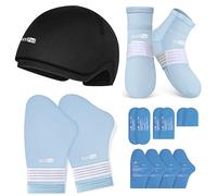 Suzzipad Calcetines de terapia fría y bolsa de hielo para manos, guantes de enfriamiento para quimioterapia, gorras de alivio del estrés, ideales para carpiano, paquete de cuidado de quimioterapia