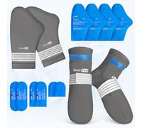 SuzziPad Calcetines de terapia fría y bolsa de hielo para manos, guantes de enfriamiento para quimioterapia, paquete de cuidado de quimioterapia para mujeres y hombres, L