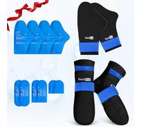 SuzziPad Calcetines de terapia fría y bolsa de hielo para manos, guantes fríos para neuropatía quimioterapia, paquete de cuidado de quimioterapia para mujeres y hombres, ideal para fascitis plantar,