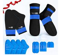 SuzziPad Calcetines de terapia fría y bolsa de hielo para manos, guantes fríos para neuropatía quimioterapia, paquete de cuidado de quimioterapia para mujeres y hombres, ideal para fascitis plantar,