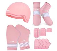 SuzziPad Paquete de cuidado de quimioterapia para mujeres y hombres, guantes refrescantes, calcetines y gorras frías para quimioterapia, ideal para la incomodidad de la cabeza, las manos, los pies, S