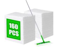 SUZZYVINE Paños de barrido en seco, repuestos de trapeador desechables, toallitas de limpieza de suelos compatibles con Swiffer Sweeper, sin perfume, 7.87 x 11.8 pulgadas, total 160 unidades
