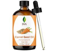 SVA - Aceite de semilla de zanahoria, 100 % natural, prensado en frío, para cara, cuidado de la piel, cuidado del cabello, masaje del cuero cabelludo y masaje corporal, aceite portador con cuentagotas