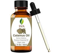 SVA ORGANICS Aceite Esencial Calamus 100% Pure Natural Grado Terapéutico con Cuentagotas para Difusor, Aromaterapia, Piel, Cabello y Masaje 1.01 Fl Oz (Paquete de 1)