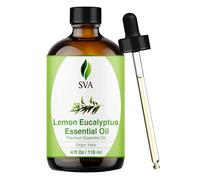 SVA ORGANICS Aceite esencial de eucalipto limón, 100% puro grado terapéutico Eucalyptus Citriodora, perfecto para piel radiante, jabones, velas, aromaterapia, difusor 4 Fl Oz (Paquete de 1)