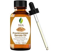 SVA Organics Aceite Esencial de Incienso Serrata Certificado Orgánico con Cuentagotas 100% Puro, Natural y Grado Terapéutico para una Piel Resplandeciente, Cabello Brillante, 1.01 Fl Oz (paquete de 1)