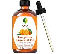 SVA ORGANICS Aceite esencial de mandarina, 100% puro, natural, terapéutico, sin diluir, perfecto para piel joven, cabello brillante, aromaterapia, difusor, uñas saludables, 4 Fl Oz (paquete de 1)