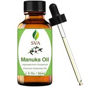 SVA ORGANICS Aceite esencial de Manuka 100% puro sin diluir, aceite de grado terapéutico para piel, cara, cara, uñas, cuidado corporal y aromaterapia 1 Fl Oz (Paquete de 1)
