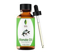 SVA ORGANICS Aceite esencial de Manuka 100% puro sin diluir, aceite de grado terapéutico para piel, cara, cara, uñas, cuidado corporal y aromaterapia 1 Fl Oz (Paquete de 1)