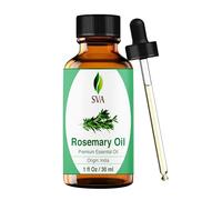 SVA ORGANICS Aceite esencial de romero orgánico USDA puro y natural para la piel, la cara, el cuidado del cabello, aromaterapia, difusor, crecimiento del cabello, acondicionador 1 Fl Oz (paquete de 1)