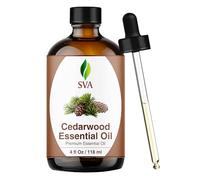 SVA ORGANICS Piel de aceite esencial de cedro (118 ml) | Grado terapéutico 100% puro: ideal para difusor, madera y calma, piel brillante, cabello y cuero cabelludo saludables, 4 Fl Oz (Paquete de 1)
