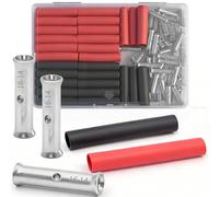 SVAAR Kit de conectores de empalme de calibre 16-14 acampanados, 100 conectores de tope no aislados de cobre estañado, terminales de compresión acampanados de cobre estañado + 100 piezas