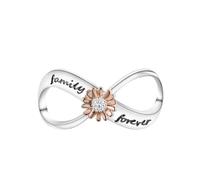 Svadia Charm Colgante Family Forever para Pulsera y Collar | Joya de Cobre Chapado en Plata, Diseño Ligero y Atemporal, Regalo para Madre, Padre o Familia