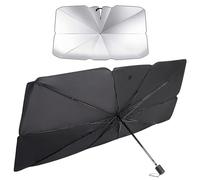 SVAHEJIHR Parasol Coche Parabrisas Delantero, para Mercedes Benz C-Klasse W204 2008-2014 Plegable Anti Rayos Parasol Reflectante para Coche para Automóvil Fácil de Instalar,L(140cm*80cm)