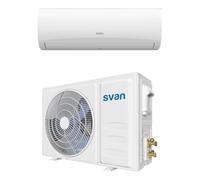 Svan Aire Acondicionado Split, Aire Frio Calor, 12000 BTU, SAAS1202W. Bomba de Calor, Mando a Distancia, Temporizador, Clasificación Energética Cobertura 25 m2