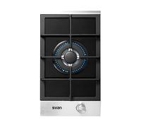 Svan Encimera de Gas Svan, SVEC1BF, Quemador WOK Triple Llama, Ancho 30cm, Acabado Cristal Negro, Autoignición, Seguridad FFD, Kit Conversión Gas Ciudad