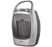 Svan Estufa Cerámica Eléctrico Bajo Consumo, 2 Niveles de Potencia, 1500 W. SVCA501CC. Termostato Mecánico, Luz Indicadora, Protección Sobrecalentamiento, Gris