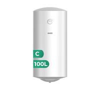Svan Termo Eléctrico Vertical 100 Litros ST1001. Instalación Vertical, 1500W, Incluye Kit de Montaje, Resistencia de Acero inoxidable, Blanco, Eficiencia Energética Clase C