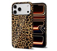 Svanove Funda de teléfono con estampado de guepardo para iPhone 17 Pro, funda femenina de leopardo lindo para mujer, diseño retro de lujo, estampado de animales, funda rígida de plástico Y2K, color