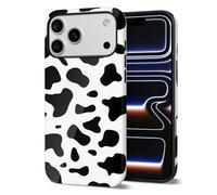 Svanove Funda de teléfono con estampado de vaca para iPhone 17 Pro Max, funda de vaca bonita para mujeres y niñas, diseño retro de lujo con estampado de animales, patrón estético Y2K, funda rígida