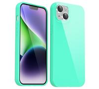 Svanove para iPhone 13/14 Funda Silicona, Delgada Carcasa Colorida con Tacto Suave y Sedoso Gel TPU de Goma, Shockproof Protección de Cámara Funda, Mint Green