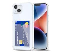 Svanove para iPhone 14 Plus Funda Transparente con Ranura para Tarjeta, Clara Porta Tarjetas Protección de la Cámara Cover, Delgado Protección Silicona Cartera Carcasa Anti-Choque, Clara
