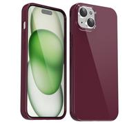 Svanove para iPhone 15 Funda Silicona, Delgada Carcasa Colorida con Tacto Suave y Sedoso Gel TPU de Goma, Shockproof Protección de Cámara Funda, Rojo Vino