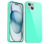Svanove para iPhone 15 Plus Funda Silicona, Delgada Carcasa Colorida con Tacto Suave y Sedoso Gel TPU de Goma, Shockproof Protección de Cámara Funda, Mint Green