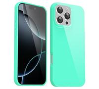 Svanove para iPhone 16 Pro Funda Silicona, Delgada Carcasa Colorida con Tacto Suave y Sedoso Gel TPU de Goma, Shockproof Protección de Cámara Funda, Mint Green